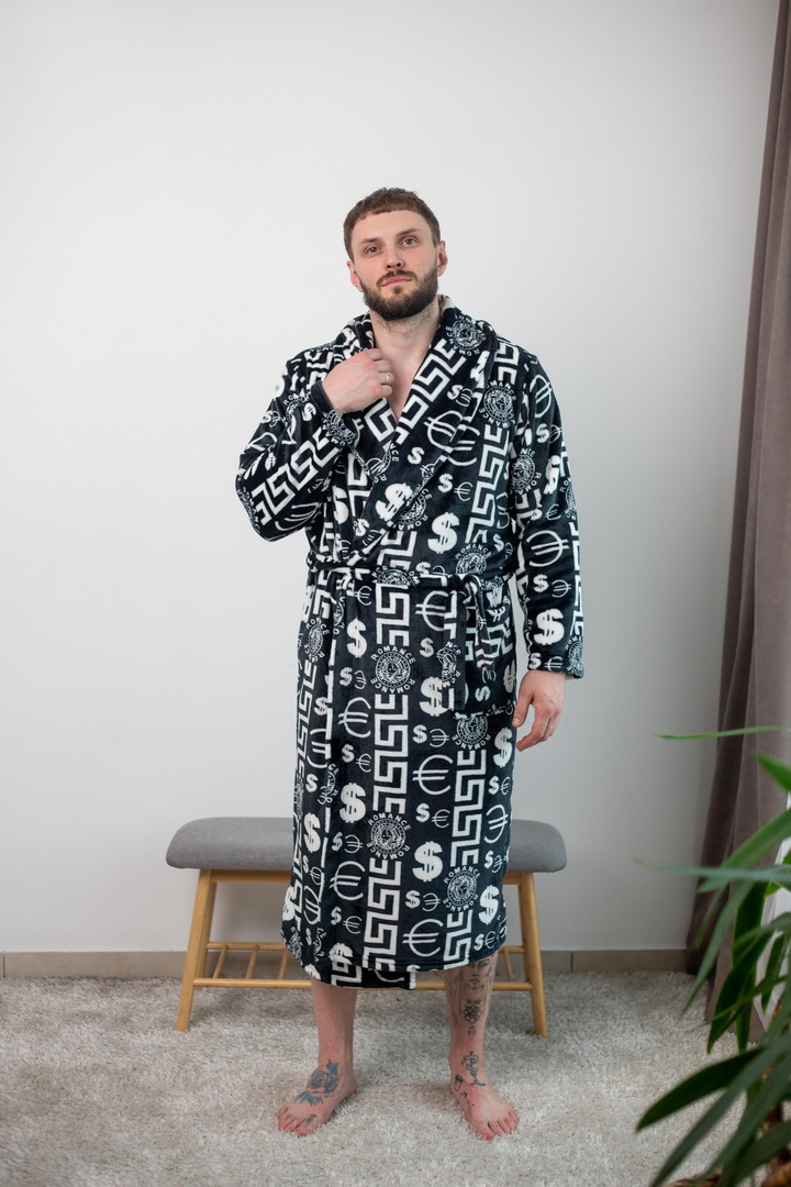 Халат чоловічий з карманом та поясом